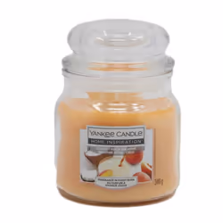 Coconut Peach Yankee Scented Candle Jar Medium 340g Burn Time 60hrs Approx