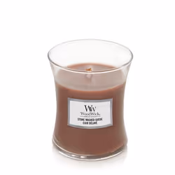 WoodWick Stone Washed Suede, Round, Brown, 1 pc(s)