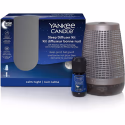 Yankee Candle Sleep Diffuser Starter Kit | Bronze | Calm Night Electric Fragrance Diffuser Refill | Up to 30 Nights of Fragra ...