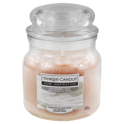 Yankee Candle Sun Warmed Linen Lavender Scented Glass Jar 60 Hours Wax Burn 340g