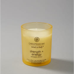 Chesapeake Bay Strength & Energy wax candle Cylinder Yellow 1 pc(s)