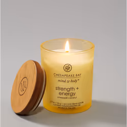 Chesapeake Bay Strength & Energy wax candle Cylinder Yellow 1 pc(s)