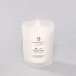 Chesapeake Bay Peace & Tranquility wax candle Round White 1 pc(s)