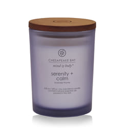 Chesapeake Bay Serenity & Calm wax candle Cylinder Purple