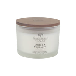 Chesapeake Bay Peace & Tranquility wax candle Round White 1 pc(s)