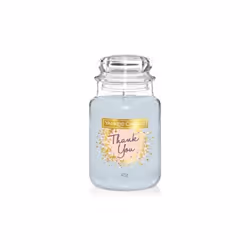 Yankee Candle Large Glass Jar Thank You 623g Jasmine Patchouli Scented Gift 150H