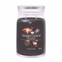 Yankee Candle Signature, Cylinder, Black, Cedarwood, Coconut, 90 h, 1 pc(s)