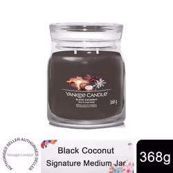 Yankee Candle Signature Medium Jar Scented Candle Black Coconut, 368g