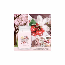 Yankee Candle Signature wax candle Cylinder Cherry (fruit), Vanilla Pink 1 pc(s)