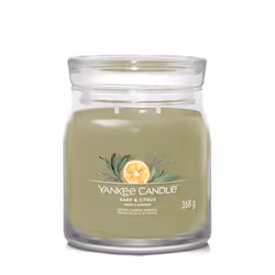 Yankee Candle Signature Medium Jar Scented Candle-Sage & Citrus, 368g