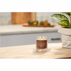 Yankee Candle Praline & Birch wax candle Round Amber, Cinnamon, Clove, Eucalyptus, Jasmine, Muguet, Musk, Myrrh, Sandalwood, Vanilla, Wood Brown 1 pc(s)