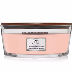 Ellipse Scented Candle with Crackling Wick | Pressed Blooms & Patchouli | Up to 50 Hours Burn Time 1632429E