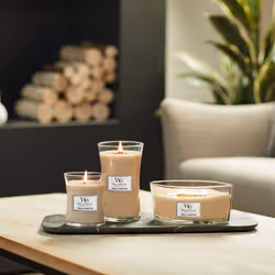 Ellipse Scented Candle with Crackling Wick | Pressed Blooms & Patchouli | Up to 50 Hours Burn Time 1632429E - Additional view 4