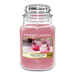 Yankee Candle Sweet Plum Sake wax candle Round Pink