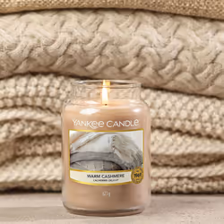 Yankee Candle Scented Candle | Warm Cashmere Large Jar Candle | Burn Time: Up to 150 Hours