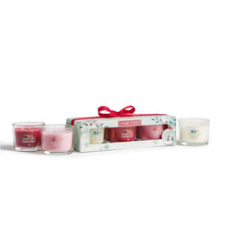Yankee Candle Snow Globe Wonderland Filled Votive Gift Set wax candle Cylinder Pink, Red, White 3 pc(s)