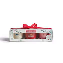 Yankee Candle Snow Globe Wonderland Filled Votive Gift Set wax candle Cylinder Pink, Red, White 3 pc(s)