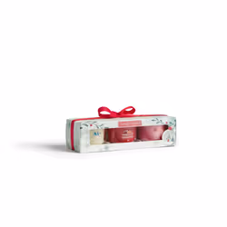 Yankee Candle Snow Globe Wonderland Filled Votive Gift Set wax candle Cylinder Pink, Red, White 3 pc(s)