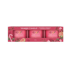 Yankee Candle Peppermint Pinwheels wax candle Round Red 3 pc(s)