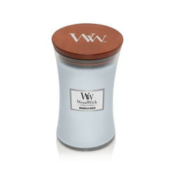 WoodWick Magnolia Birch wax candle Cylinder Birch wood, Magnolia Light Blue 1 pc(s)