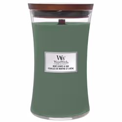 WoodWick Mint Leaves & Oak, Cylinder, Green, Mint, Oak wood, 130 h