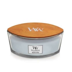 WoodWick Magnolia Birch wax candle Ellipse Birch wood, Magnolia Light Blue 1 pc(s)