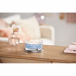 Yankee Candle Ocean Air wax candle Round Amber, Jasmine, Sandalwood Blue 1 pc(s)