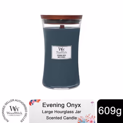 Woodwick Large Hourglass Jar Scented Candle - Evening Onyx, 609g