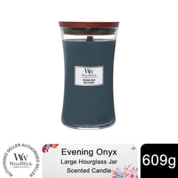 Woodwick Large Hourglass Jar Scented Candle - Evening Onyx, 609g