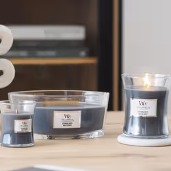 Woodwick Large Hourglass Jar Scented Candle - Evening Onyx, 609g