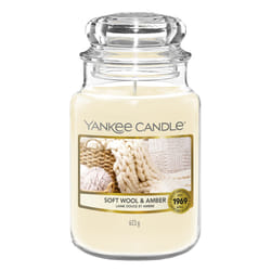 Yankee Candle Soft Wool & Amber wax candle Other Heliotrope, Orange, Tangerine Beige, Transparent 1 pc(s)