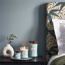 WoodWick Sagewood & Seagrass Mini Jar wax candle Round Aqua colour 1 pc(s)