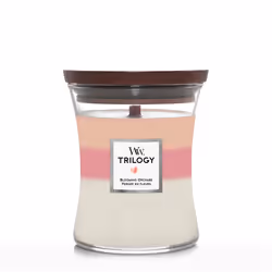 WoodWick Blooming Orchard Trilogy Medium Jar, Round, Orange, Pink, White, 1 pc(s)