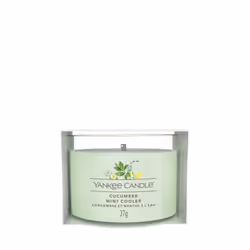 Yankee Candle Cucumber Mint Cooler, Round, Green, Cucumber, Eucalyptus, Grapefruit, Jasmine, Lemon, Orange, White musk, 10 h, ...