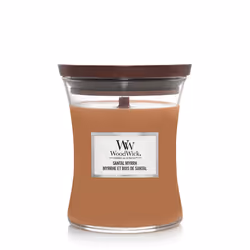 WoodWick Santal Myrhh, Cylinder, Brown, Amber, Lemon, Wood, 65 h, 1 pc(s)