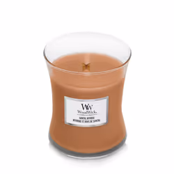 WoodWick Santal Myrhh wax candle Cylinder Amber, Lemon, Wood Brown 1 pc(s)