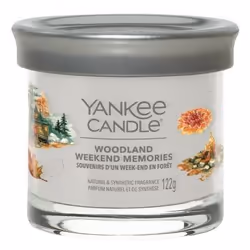 Yankee Candle Woodland weekend memories, Round, White, Amber, Bergamot, Coconut, Jasmine, Moss, Orange, Pear, Sandalwood, Van ...