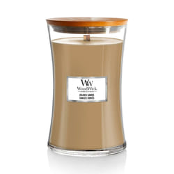 WoodWick Gilded Sands wax candle Cylinder Amber, Fig wood, Wood Beige 1 pc(s)