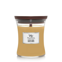 WoodWick Gilded Sands wax candle Cylinder Amber, Fig wood, Wood Beige 1 pc(s)
