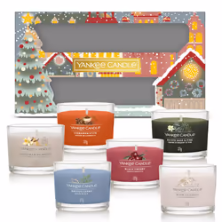Scented Candles Gift Set | 6 Mini Filled Votive Candles | Perfect Christmas Gifts for Women | Passport to the Holidays Collec ...