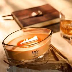 WoodWick Golden Bourbon wax candle Other Transparent, Wood, Yellow 1 pc(s) - Additional view 3
