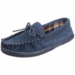Cotswold Alberta Slip On Moccasin Slipper Navy