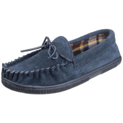 Cotswold Alberta Slip On Moccasin Slipper Navy