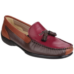 Cotswold Womens/Ladies Biddlestone Tassle Detail Moccasin - 6 UK, Chestnut/Tan/Wine
