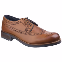 ) Cotswold Poplar Leather Men's Tan Brogues Shoes - Brown, 12 (Adults'
