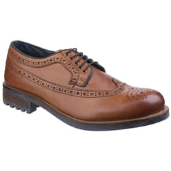 ) Cotswold Poplar Leather Men's Tan Brogues Shoes - Brown, 12 (Adults'