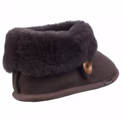 , Chocolate) Wotton Chocolate Womens Sheepskin Bootie Slippers - 8 (Adults'