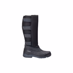 ) Cotswold Kemble Textile Black Wellington Boots - Black, 10 (Adults'