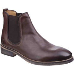 Cotswold Mens Corsham Town Leather Pull On Casual Chelsea Ankle Boots - 9 UK, Dark Brown
