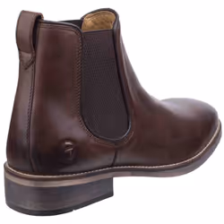 Cotswold Mens Corsham Town Leather Pull On Casual Chelsea Ankle Boots - 9 UK, Dark Brown